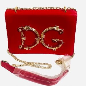 Red Clutch with Gold Logo